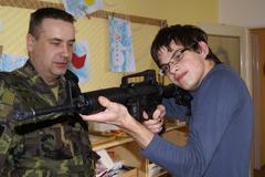 Profesionální voják v naší škole