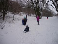 Padá sníh, padá sníh, jezdili jsme na saních